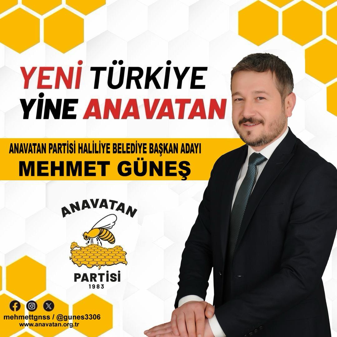 Anavatan haliliye belediye başkan adayı Mehmet Güneş