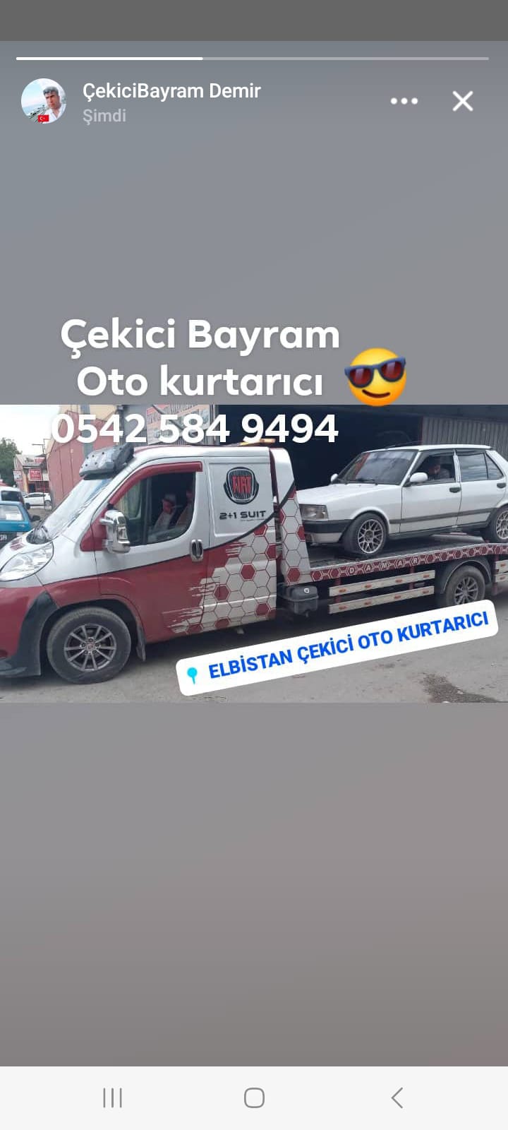 Elbistan Çekici Bayram 05425849494